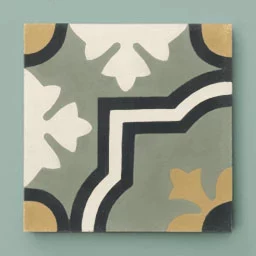 Classic cement tile pattern in contemporary colours